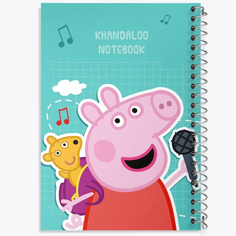دفتر ژورنال نویسی 50 برگ خندالو مدل نقطه ای طرح انیمیشن پپا پیگ (Peppa Pig) کد N9283