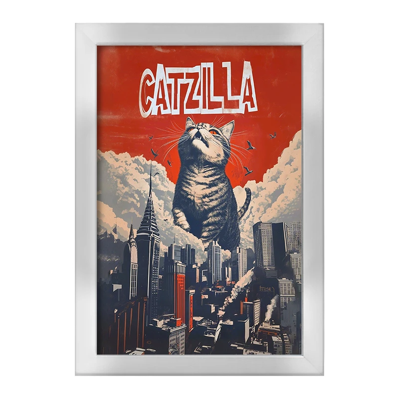 تابلو خندالو طرح کت زیلا (Catzilla) کد F13711