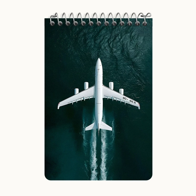 دفتر یادداشت 50 برگ خندالو طرح هواپیما کد F5237