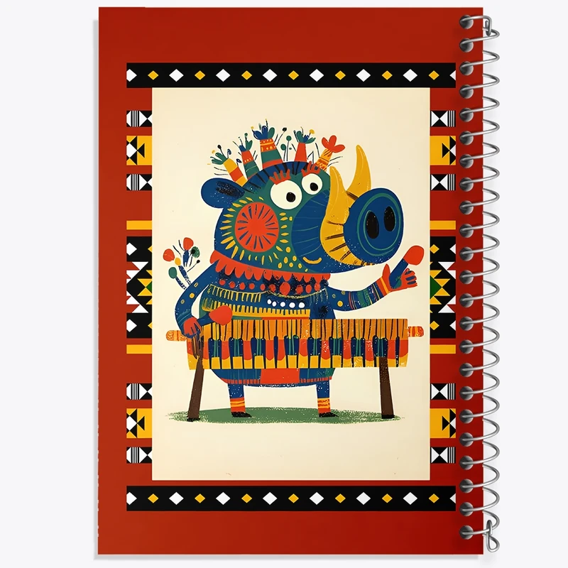 دفتر شطرنجی 50 برگ خندالو طرح گراز آفریقایی کد N7189