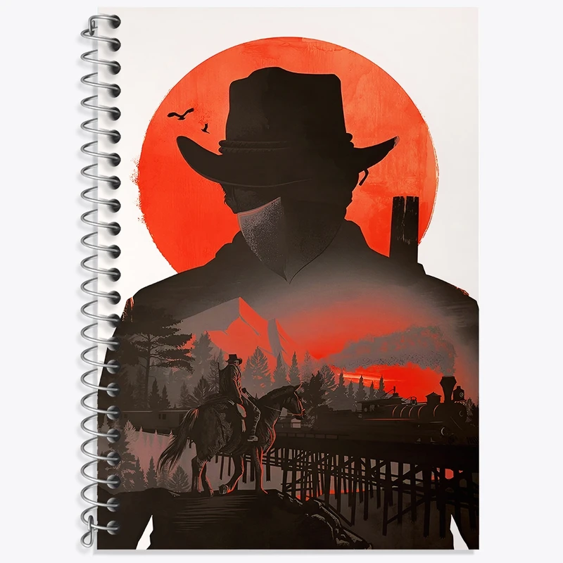 دفتر لغت 50 برگ خندالو طرح رد دد (Red Dead) کد F4461