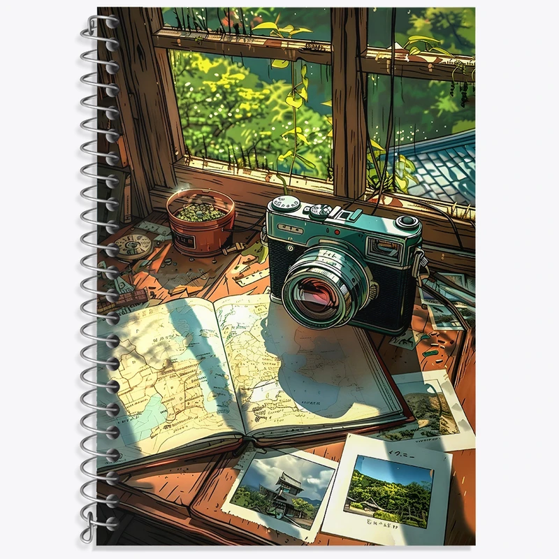 دفتر زبان دوخط 50 برگ خندالو طرح دوربین عکاسی کد F4114