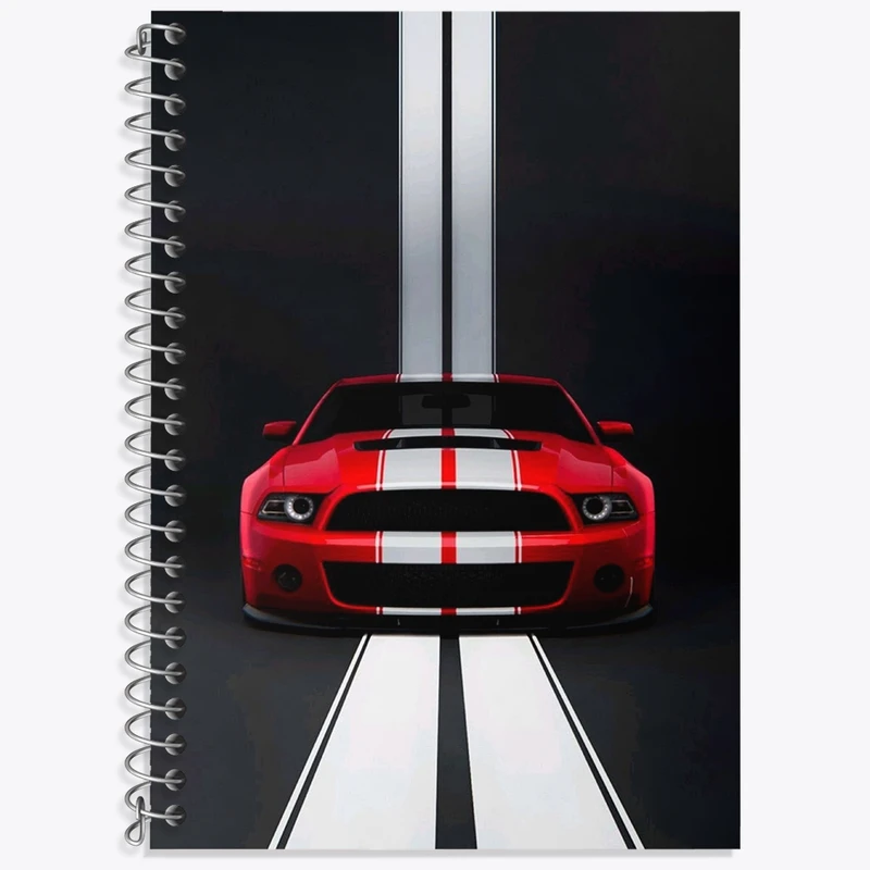 دفتر زبان 50 برگ خندالو مدل سه خط طرح ماشین اسپرت کد F2927