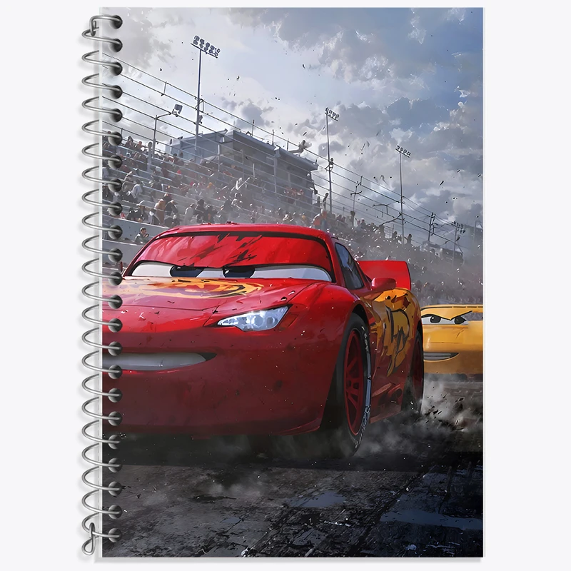 دفتر زبان 50 برگ خندالو مدل دو خط طرح مک‌ کوئین ماشین ها کد F9369