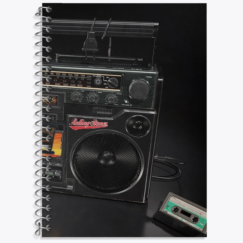 دفتر زبان 50 برگ خندالو مدل سه خط طرح ضبط صوت کد N8095