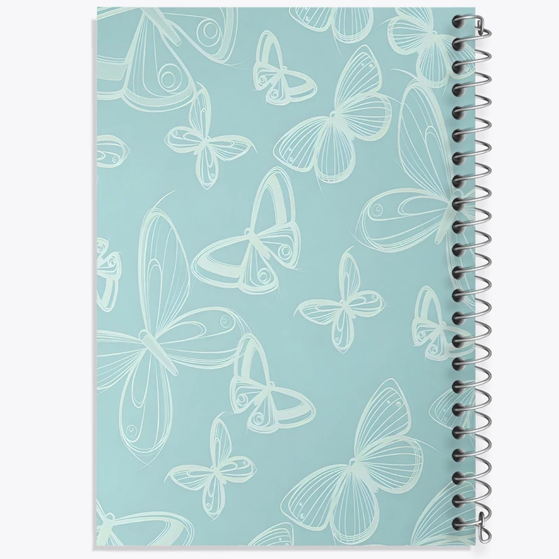 دفتر طراحی 50 برگ خندالو طرح پترن پروانه کد N6050