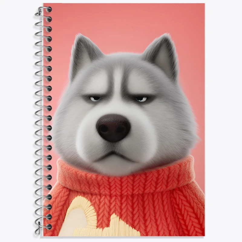 دفتر زبان دوخط 50 برگ خندالو طرح سگ کد F10054