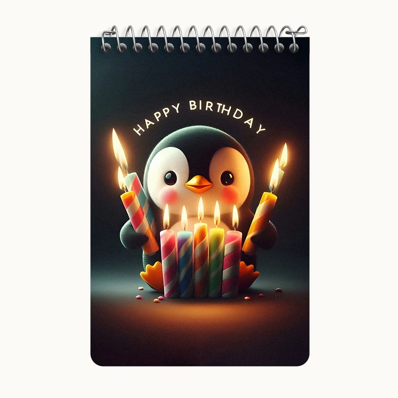 دفتر یادداشت 50 برگ خندالو طرح تولدت مبارک کد F6545