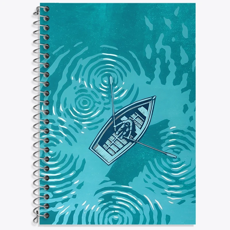 دفتر لغت 50 برگ خندالو طرح قایق و دریا کد F3691