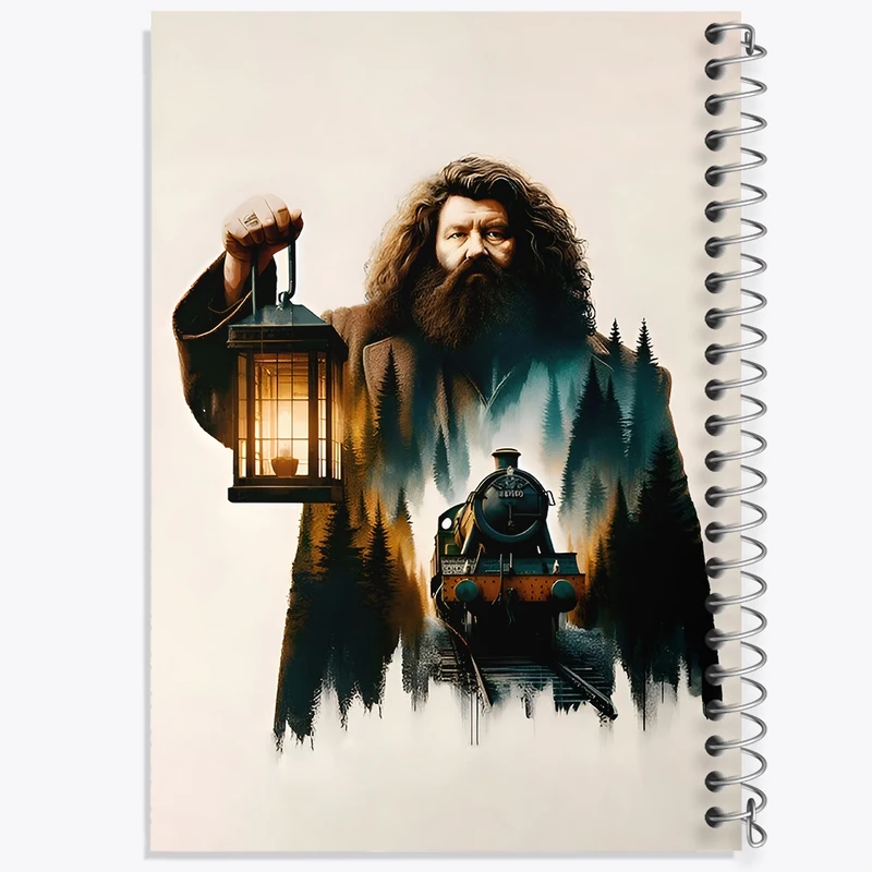 دفتر طراحی 50 برگ خندالو طرح هگرید هری پاتر  (Harry Potter) کد F9998