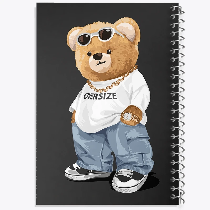 دفتر طراحی 50 برگ خندالو طرح خرس تدی کد N641