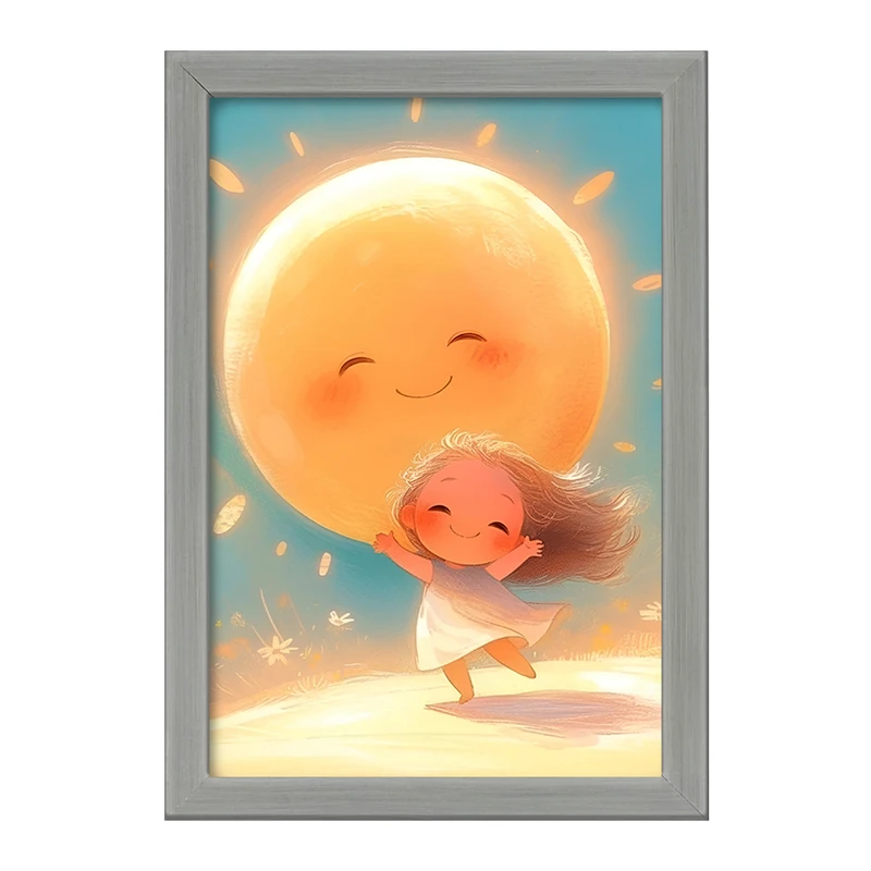 تابلو خندالو طرح دختر بامزه و خورشید کد F13703