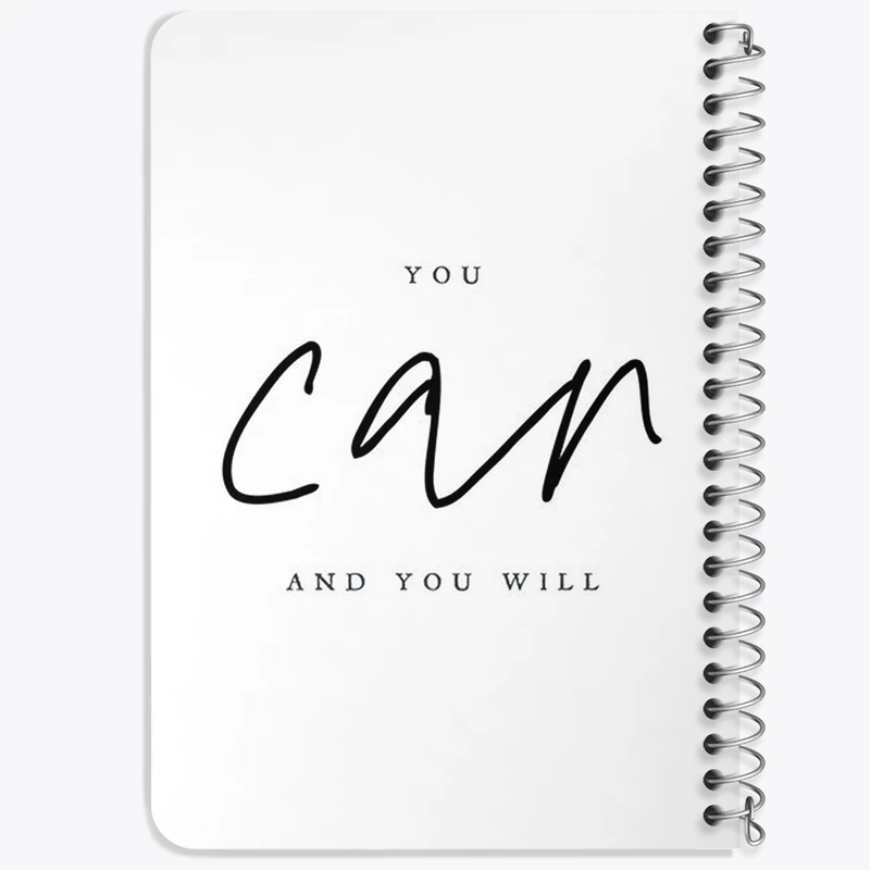 دفتر یادداشت 50 برگ خندالو طرح You Can And You Will کد F686