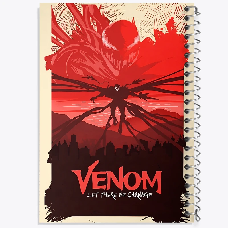 دفتر شطرنجی 50 برگ خندالو طرح ونوم (Venom) کد F13578