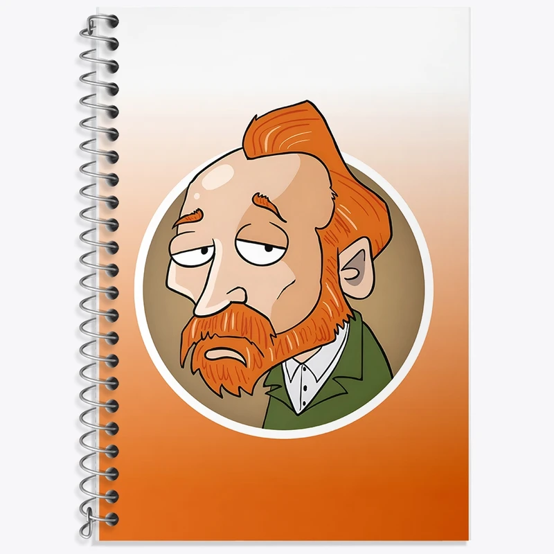 دفتر لغت 50 برگ خندالو طرح ونسان ونگوگ کد F10644