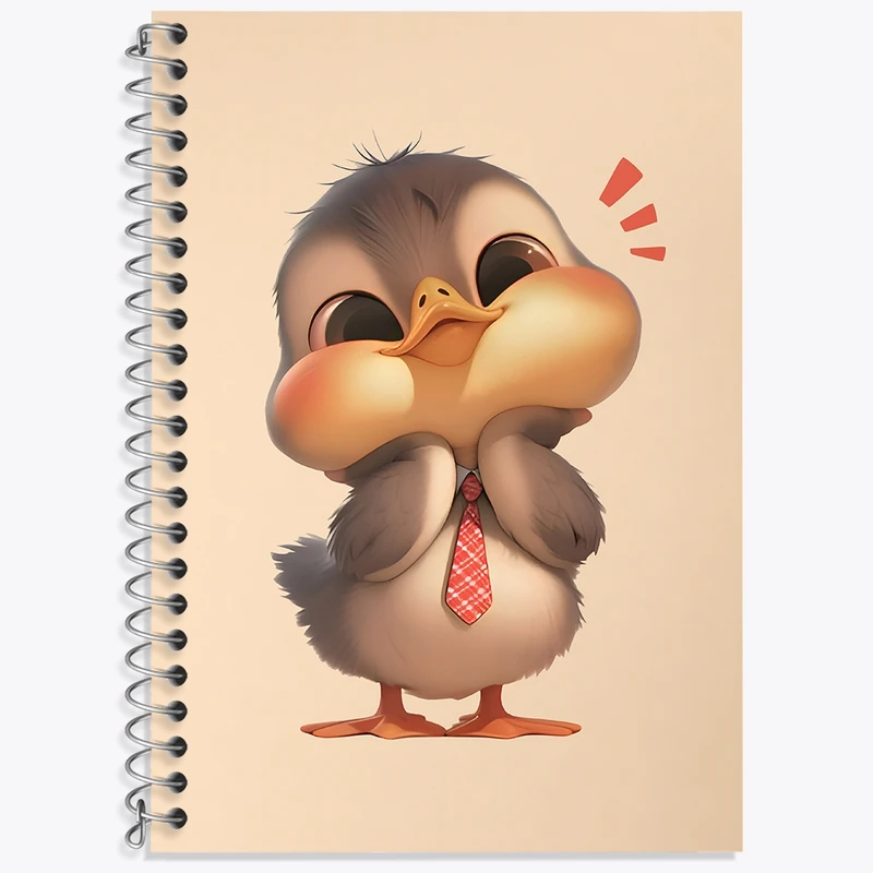 دفتر لغت 50 برگ خندالو طرح جوجه اردک بامزه کد N6502