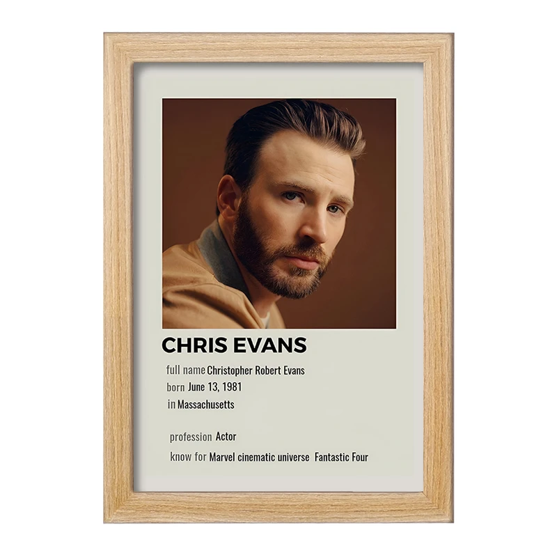 تابلو خندالو طرح کریس ایوانز (Chris Evans) کد F13158