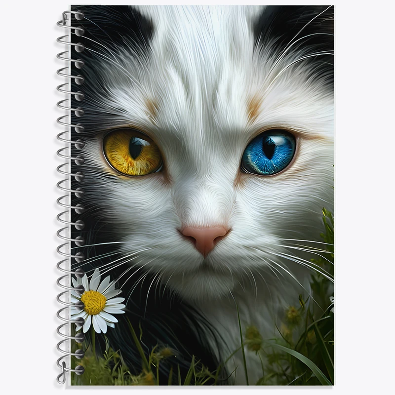 دفتر نت موسیقی 50 برگ خندالو طرح گربه چشم رنگی کد F11865