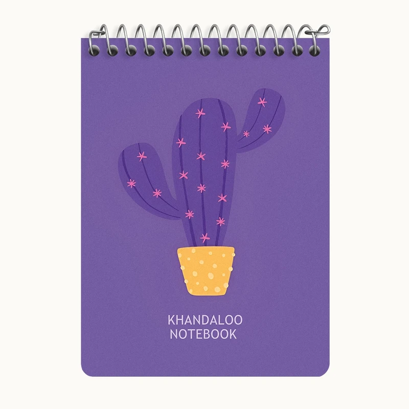 دفتر یادداشت 50 برگ خندالو طرح کاکتوس کد N6416
