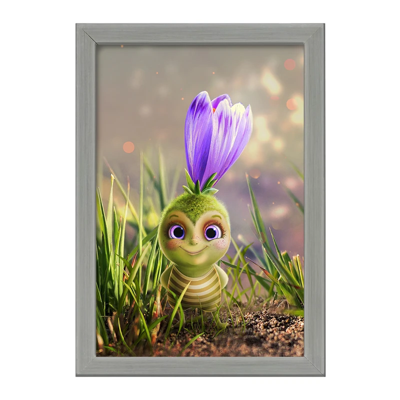 تابلو خندالو طرح گل کیوت کد F393