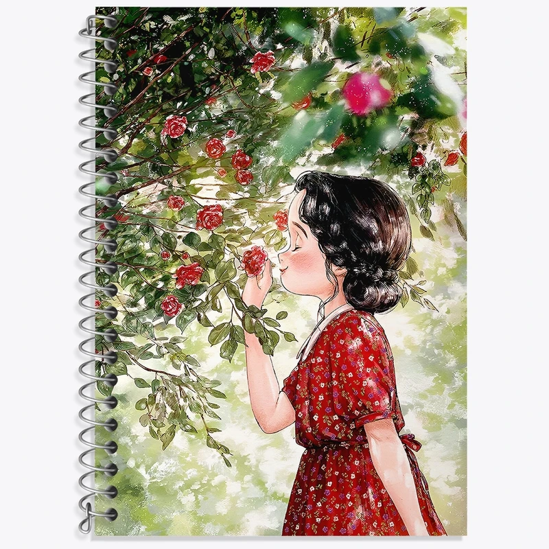 دفتر زبان 50 برگ خندالو مدل سه خط طرح دخترانه فانتزی کد N9379