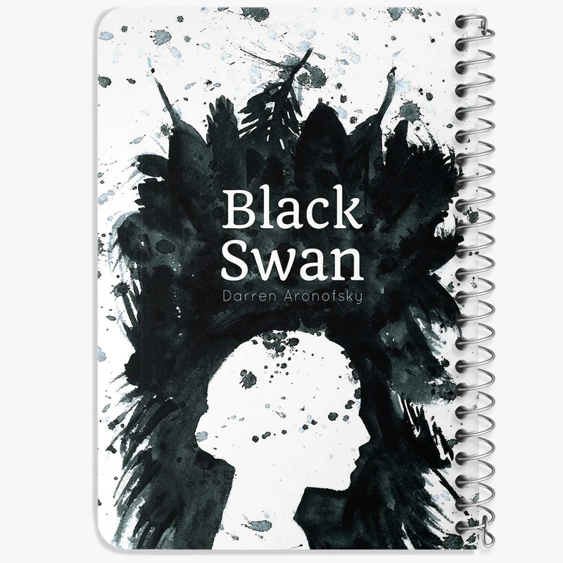 دفتر یادداشت 50 برگ خندالو طرح قوی سیاه (Black Swan) کد F11337