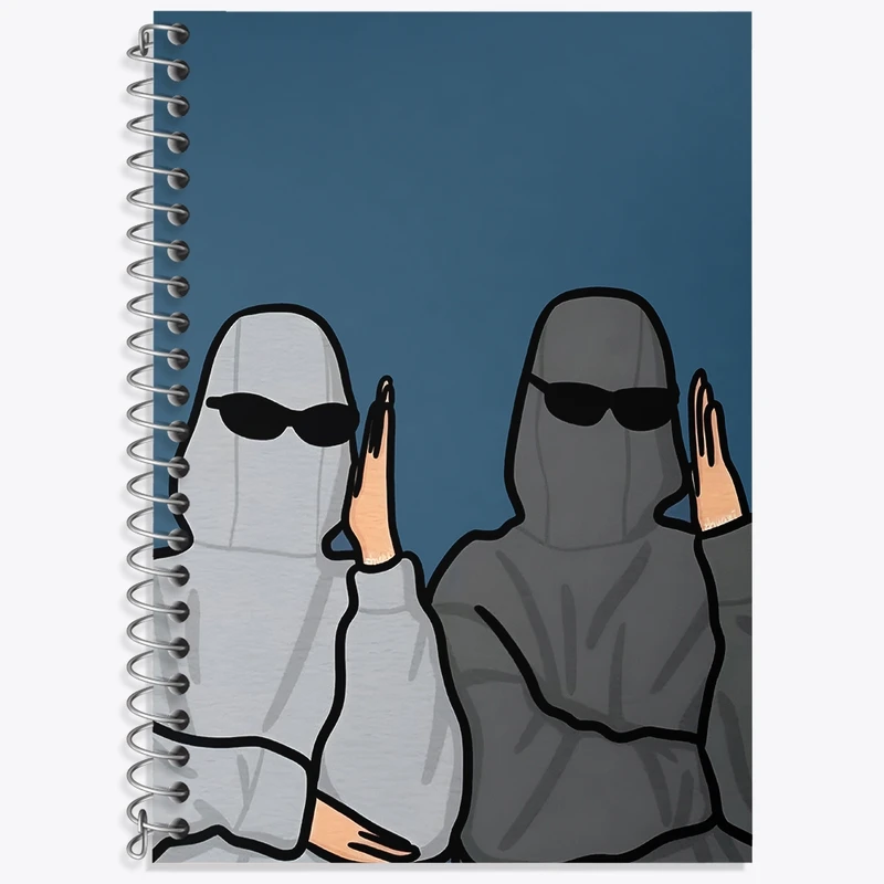 دفتر زبان 50 برگ خندالو مدل سه خط طرح آدم فانتزی کد F3592