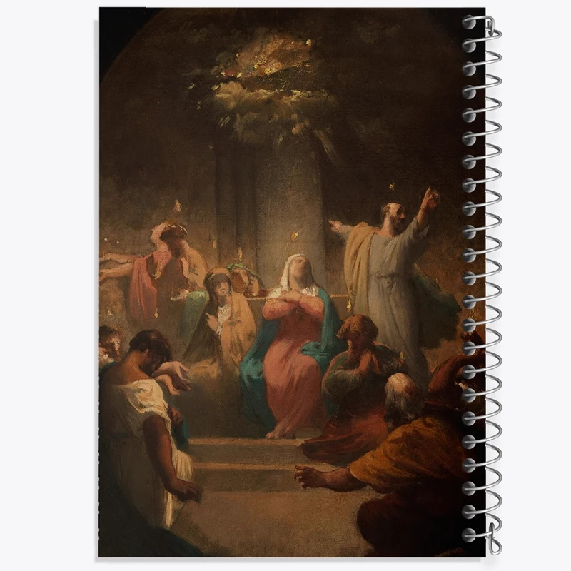 دفتر شطرنجی 50 برگ خندالو طرح نقاشی پنطیکاست اثر فلیکس هانری جاکوموتی کد F12242