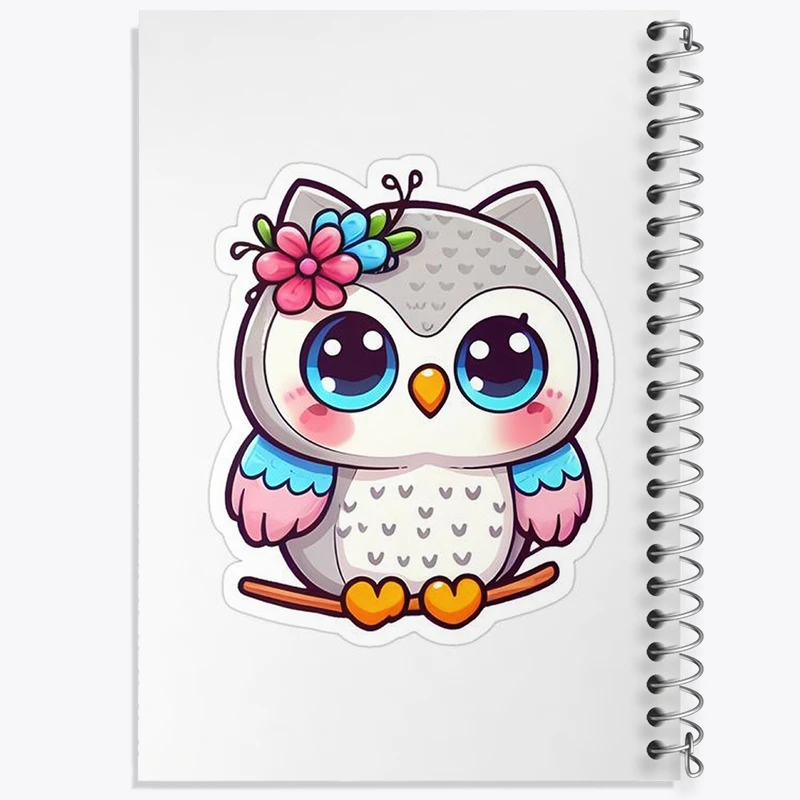 دفتر شطرنجی 50 برگ خندالو طرح جغد کیوت کد F2975