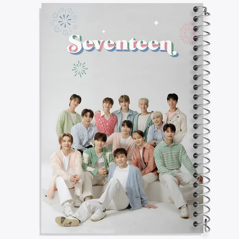 دفتر شطرنجی 50 برگ خندالو طرح سونتین (Seventeen) کد F11182