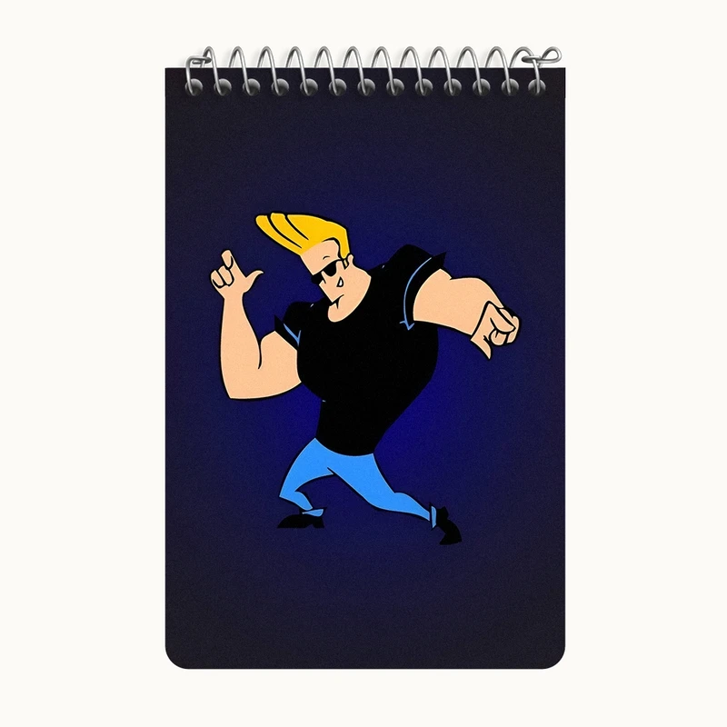 دفتر یادداشت 50 برگ خندالو طرح جانی براوو (Johnny Bravo) کد F8864