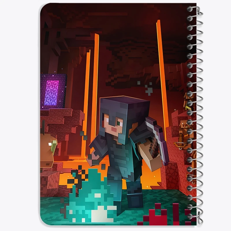 دفتر یادداشت 50 برگ خندالو طرح ماینکرافت (Minecraft) کد F3514