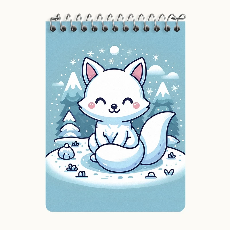 دفتر یادداشت 50 برگ خندالو طرح روباه بامزه کد N5149