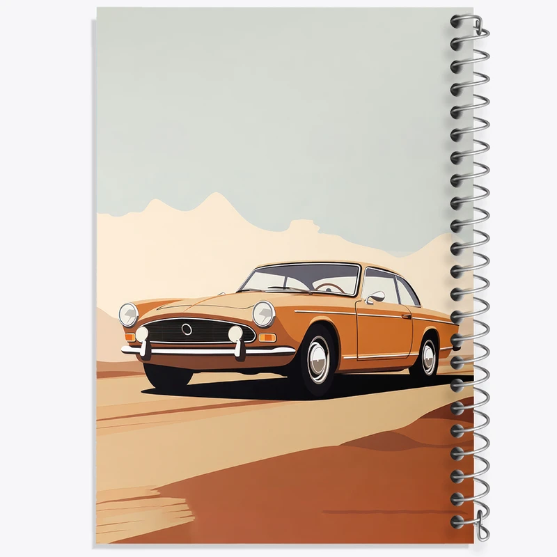 دفتر مشق 100 برگ خندالو طرح ماشین کلاسیک کد F3018