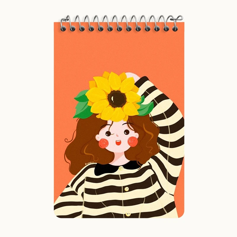 دفتر یادداشت 50 برگ خندالو طرح دخترانه کیوت کد F3152