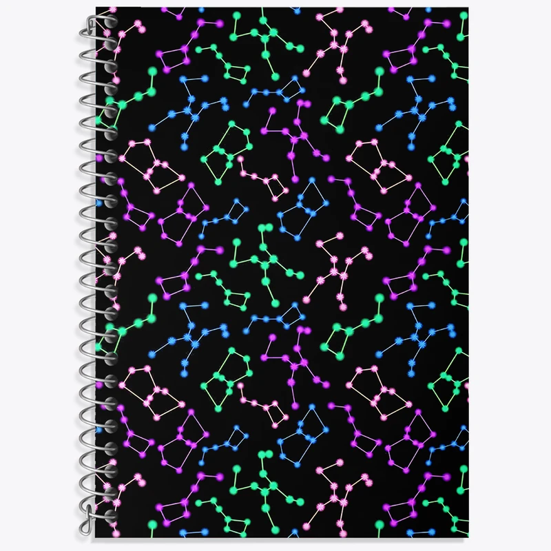 دفتر زبان دوخط 50 برگ خندالو طرح مدرن کد N7624