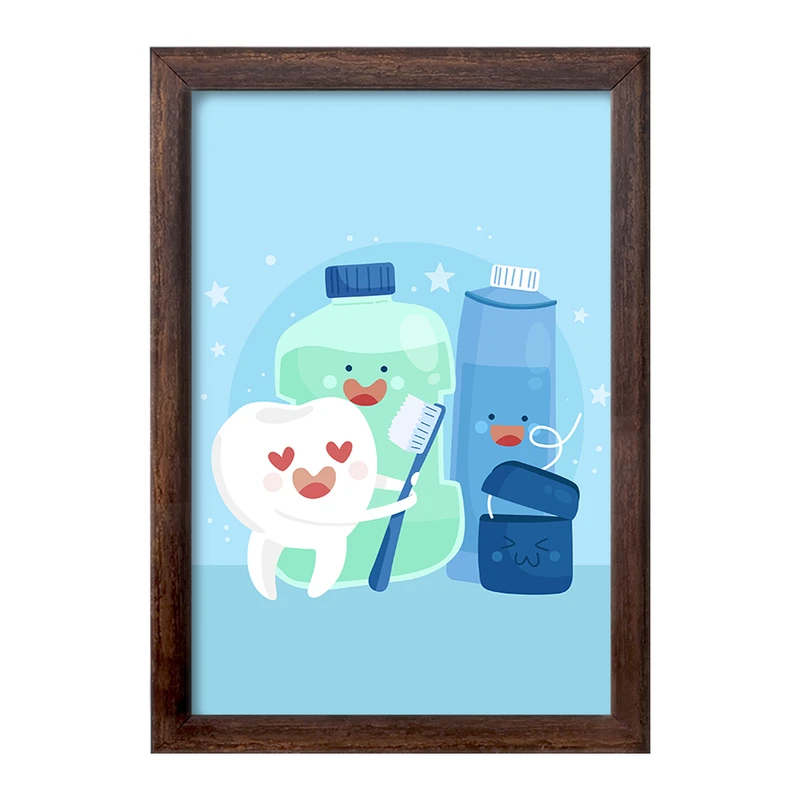 تابلو خندالو طرح دندان و دندان پزشکی کودکانه کد 36722