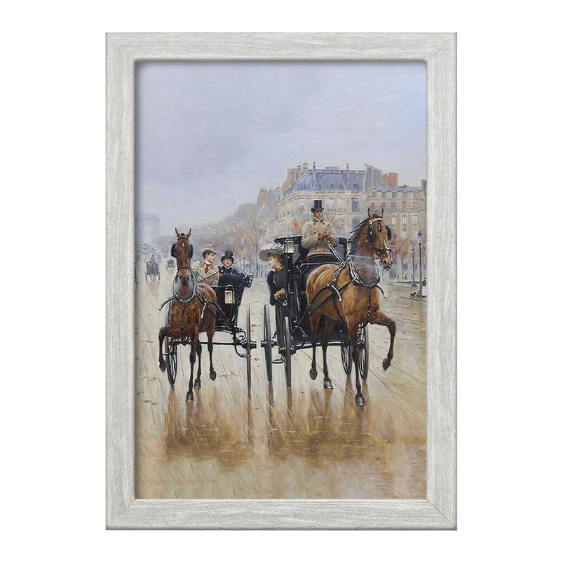 تابلو خندالو طرح نقاشی دورگرد شانزلیزه اثر ژان برو کد F12345