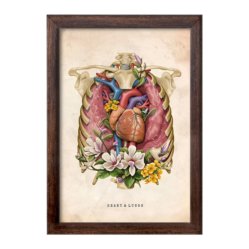 تابلو خندالو طرح قلب و ریه‌ ها (Heart And Lungs) کد F13966