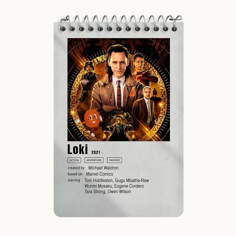 دفتر یادداشت 50 برگ خندالو طرح لوکی (Loki) کد F11283