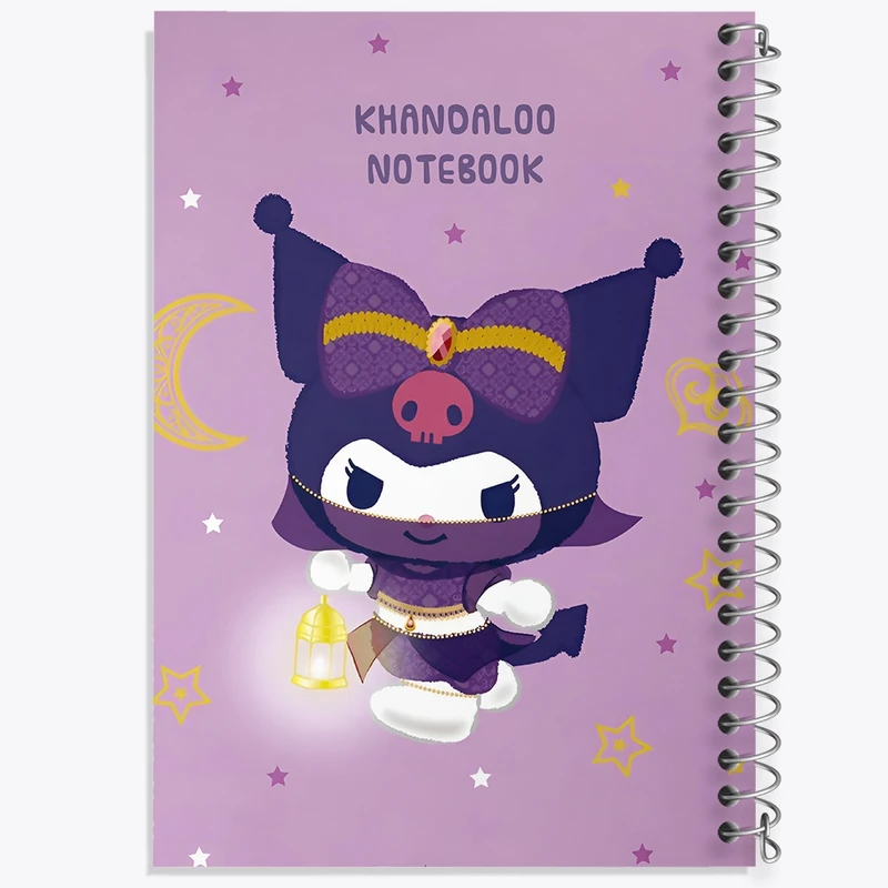 دفتر ژورنال نویسی 50 برگ خندالو مدل نقطه ای طرح کرومی (Kuromi) کد N9016