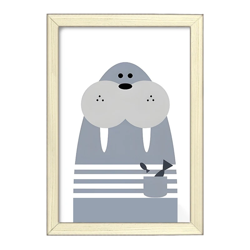 تابلو خندالو طرح شیر دریایی بامزه کد F3168