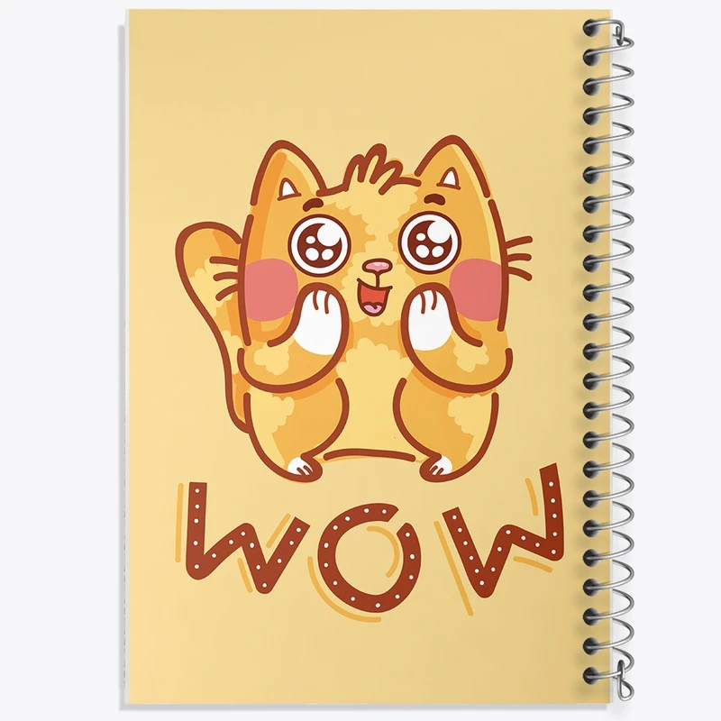 دفتر طراحی 50 برگ خندالو طرح گربه (Cat) کد N784