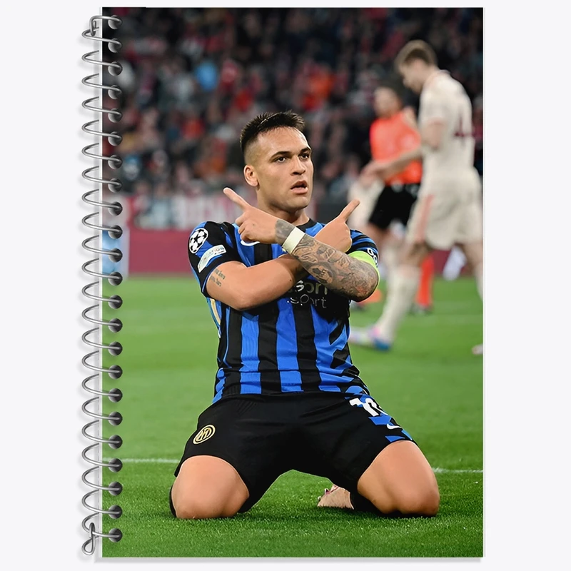 دفتر زبان 50 برگ خندالو مدل سه خط طرح لاوتارو خاویر مارتینز (Lautaro Martínez) کد F14325