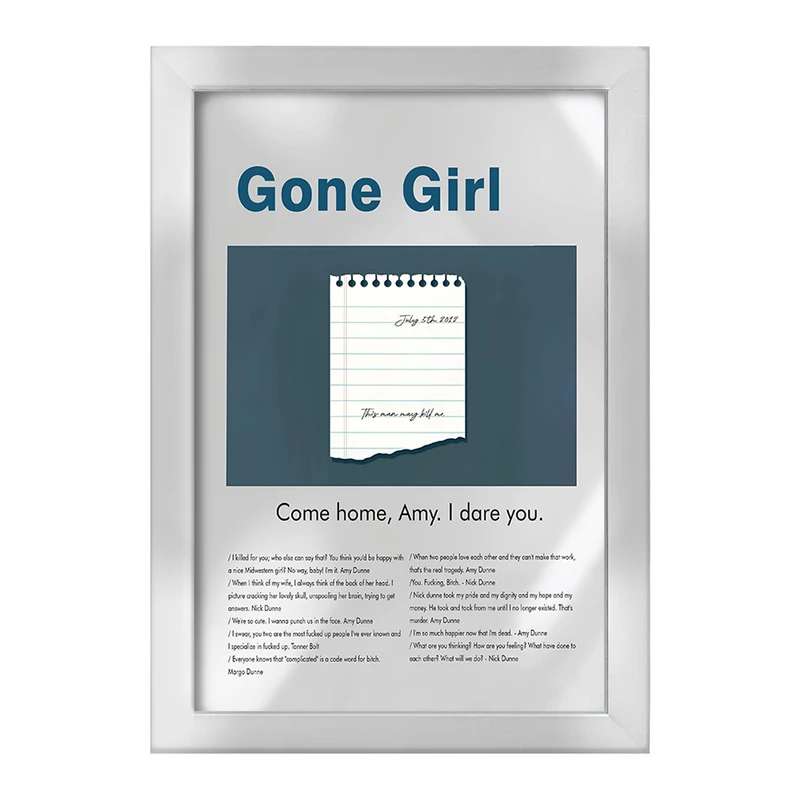 تابلو خندالو طرح دختر گمشده (Gone Girl) کد F13828