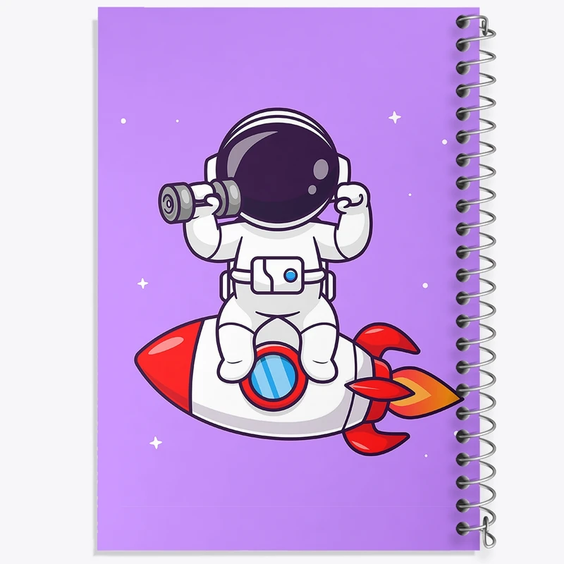 دفتر طراحی 50 برگ خندالو طرح فضانورد کد 25104