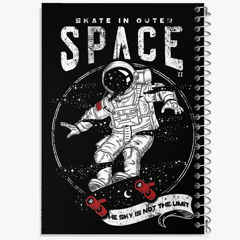 دفتر ژورنال نویسی 50 برگ خندالو مدل نقطه ای طرح فضانورد کد F11055