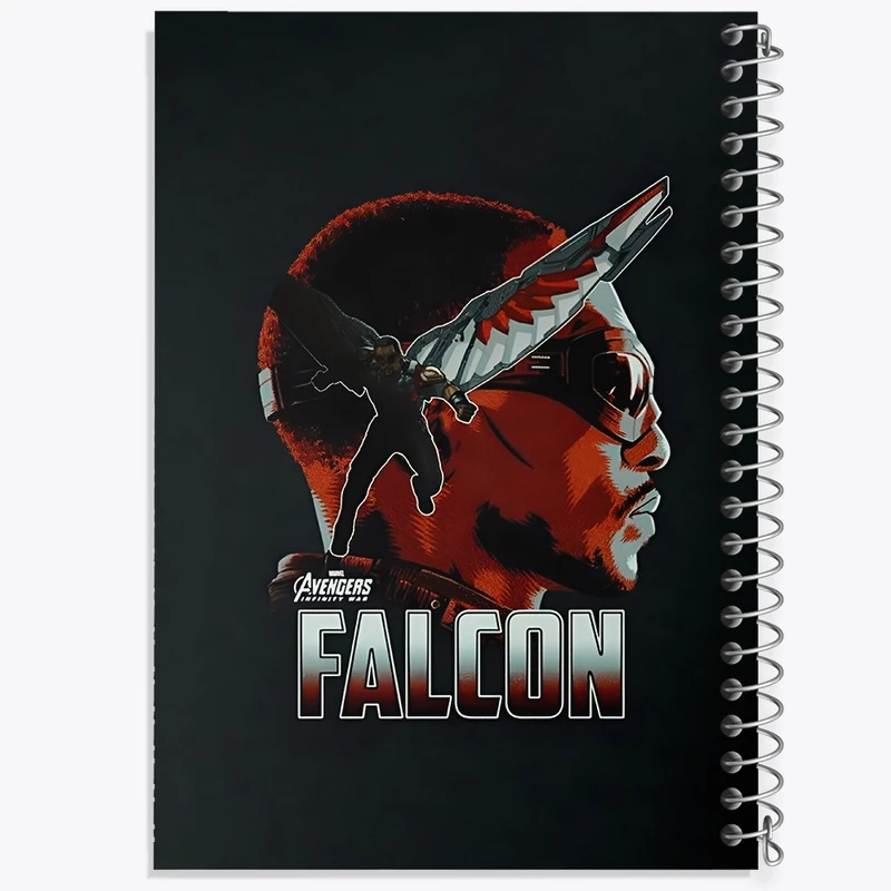 دفتر طراحی 50 برگ خندالو طرح فالکون مارول (Marvel) کد N5722