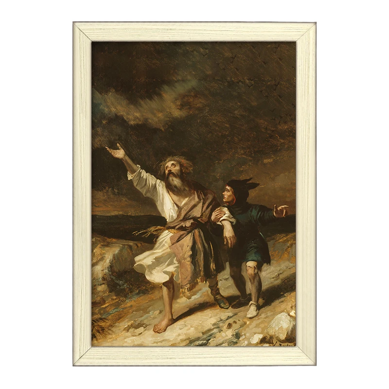 تابلو خندالو طرح نقاشی شاه لیر اثر لوئیس کاندید بولانجر کد F12318