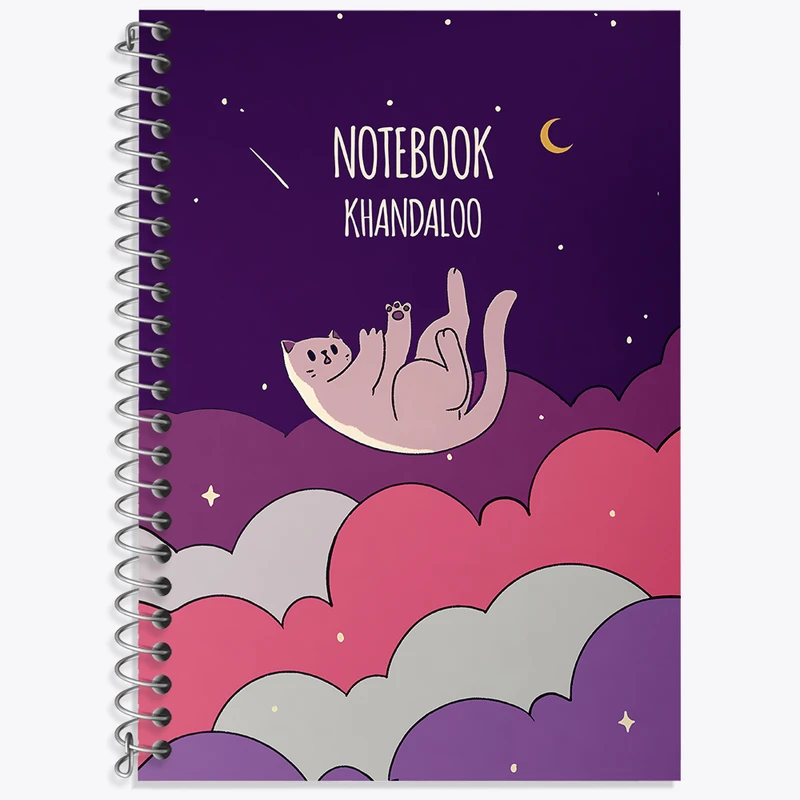 دفتر نت موسیقی 50 برگ خندالو طرح گربه کیوت کد N7652